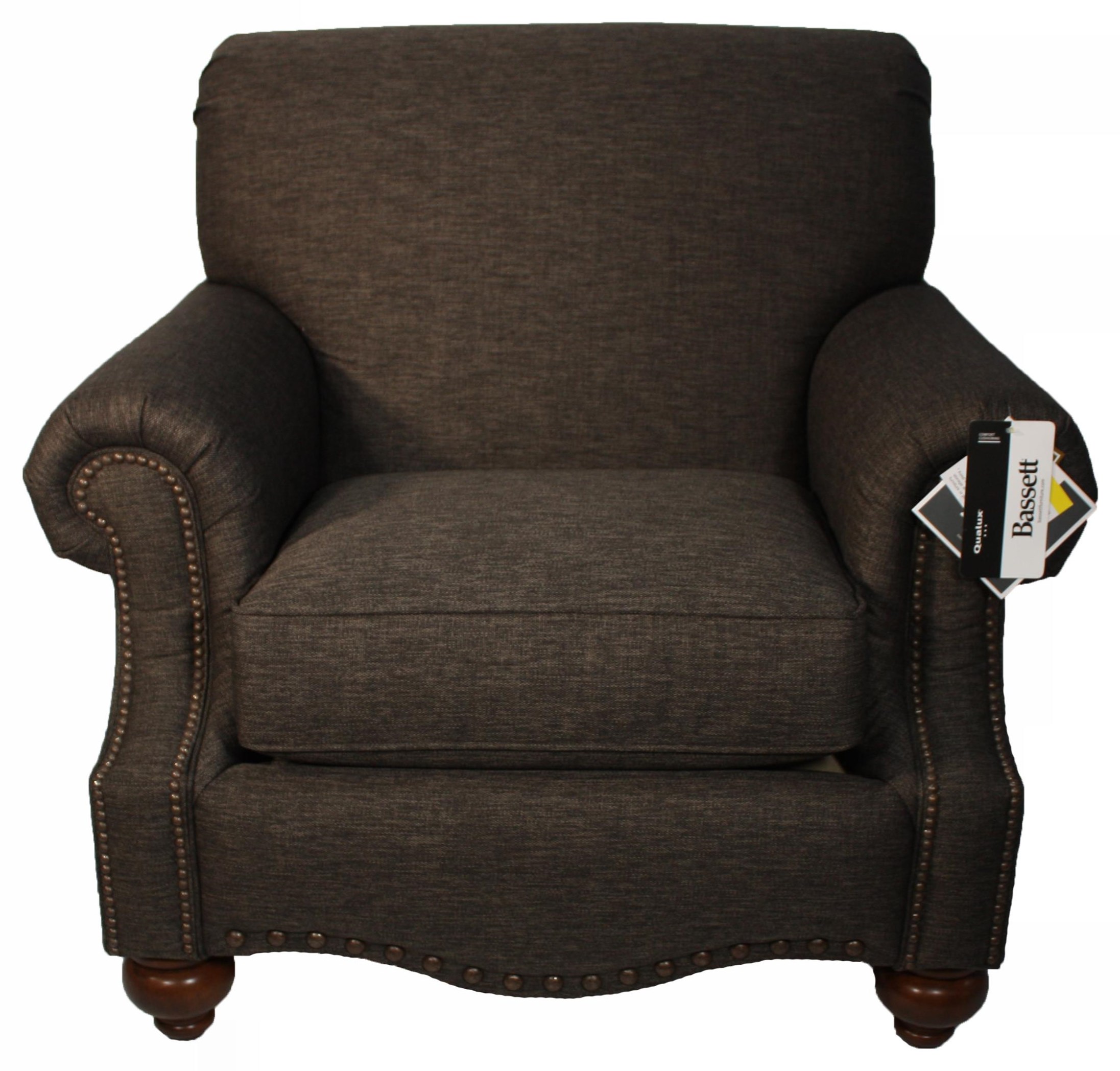 Bassett Hunt Club 269712 Traditional Chair with Rolled Arms Esprit